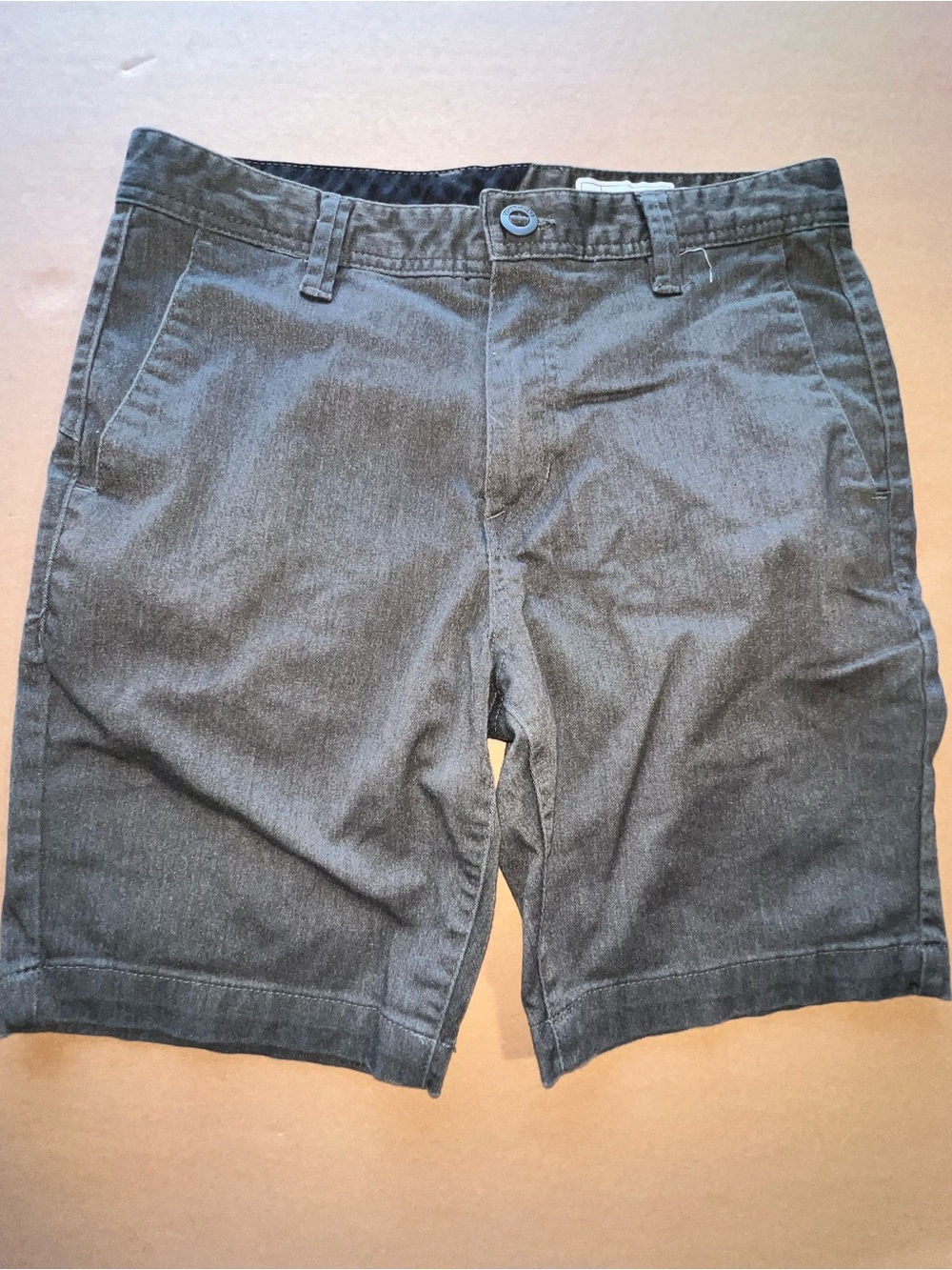 Volcom Men's Charcoal Flat Front Shorts